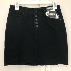 Black Denim Skirt